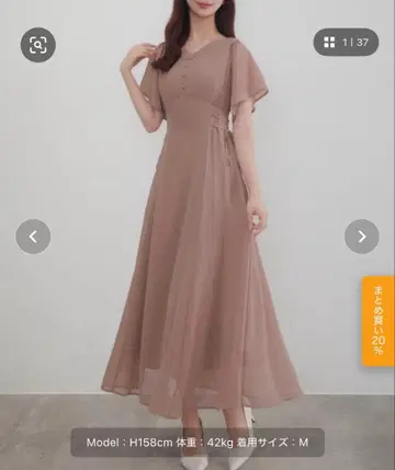 2wayV넥 시어 코르셋 원피스