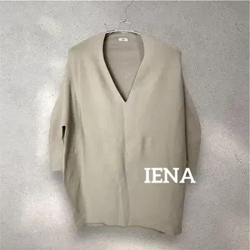IENA 코튼 코쿤 V넥 풀오버 티셔츠 니트 일본제