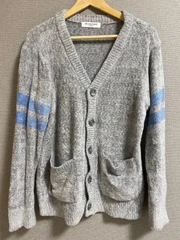 젤라또피케 GELATO PIQUE 그레이 스트라이프 가디건 남성용