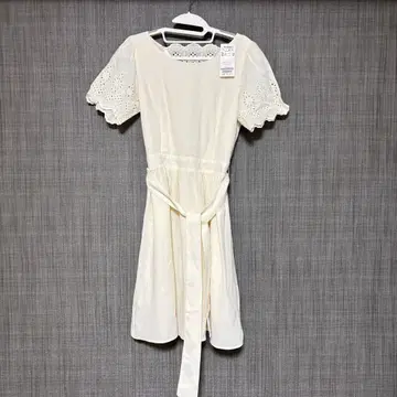 MATESTIC LEGON 코튼 레이스 슬리브 원피스