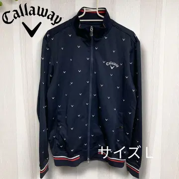 CALLAWAY 캘러웨이 네이비 올 패턴 자수 저지 사이즈 L