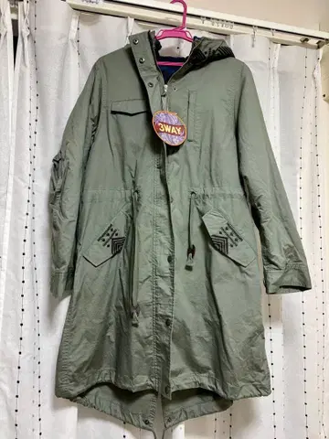 티티카카 3WAY 모즈 코트 올리브 그린