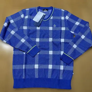 Munsingwear 남성용 골프웨어 체크 무늬 스웨터 M 사이즈