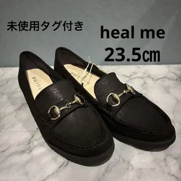 [미사용 택 포함] healme 힐 미 로퍼 금장 장식 포함 23.5cm