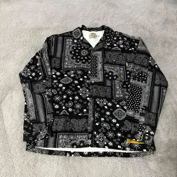 [ USED ] GRN WORKS 반다나 패턴 데님 커버올 자켓