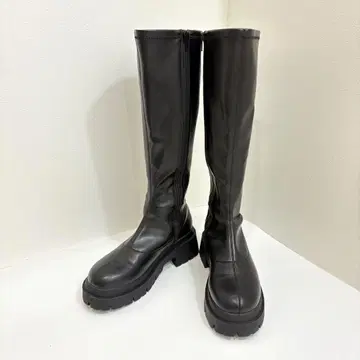 Heather 가죽 롱 부츠 M 23.5cm