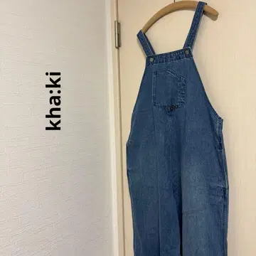 카키:키 카키 데님 원피스