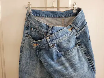 BEAUTY&YOUTH 데미지 랩 와이드 데님 S 뷰티 앤 유스