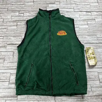 [ 데드스탁 ] 90s 플리스 베스트 그린 자수 로고 콜로라도