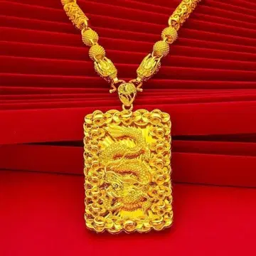 목걸이 드래곤 용 패턴 펜던트 골드 마감 고급스러움 합금 도금