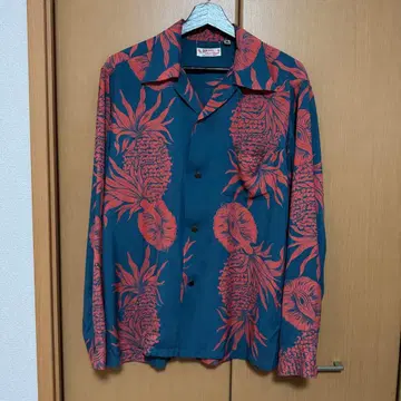 sunsurf 알로하 셔츠 파인애플 패턴 선서프 레이온 M