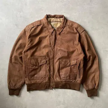 90s 가죽 자켓 A-2 플라이트 자켓