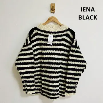 IENA BLACK 하이넥 보더 니트 [ 택 포함 새상품 ]