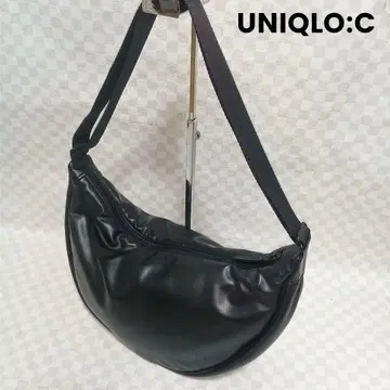 유니클로:C 가죽 터치 라운드백 유니클로 숄더백