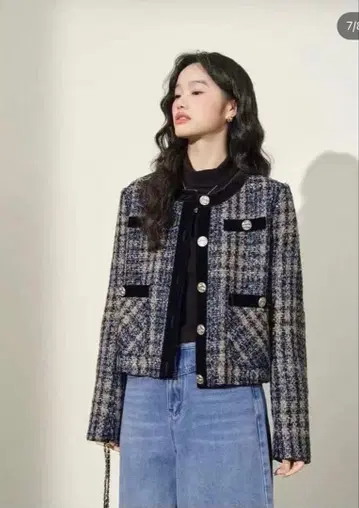 KUOSE 노카라 트위드 자켓