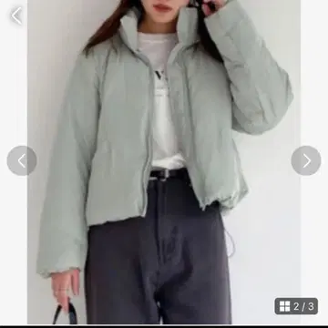 에피미에피미 스탠드 카라 숏 파이버 다운 코트