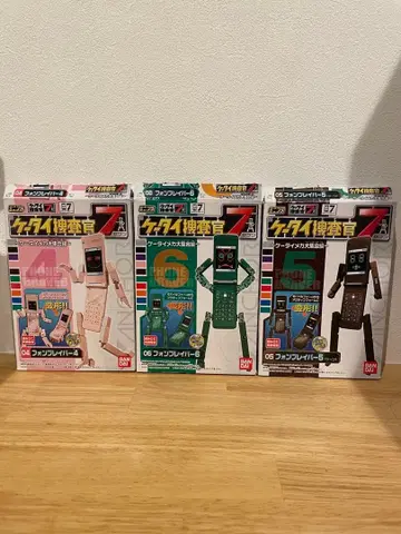 반다이 미니프라 휴대폰 수사관 7 휴대폰 메카 대집합편 삼체 세트