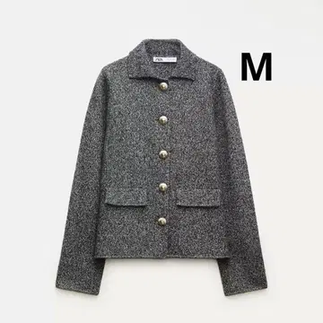 ZARA 울 100% 테일러드 자켓 그레이 M