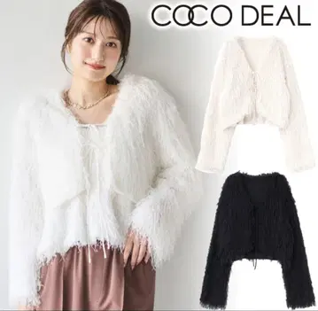 COCODEAL 코코딜 플러피 리본 볼레로