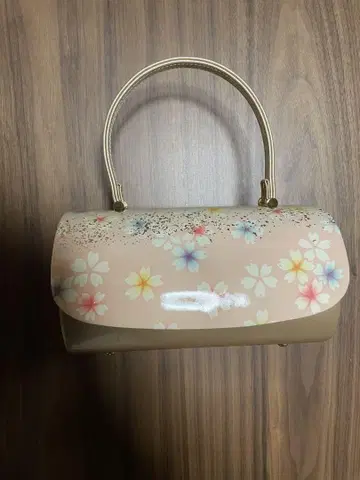 후리소데용 백 하카마용 백 일본 의류 백 골드 핑크 골드 화이트 꽃무늬