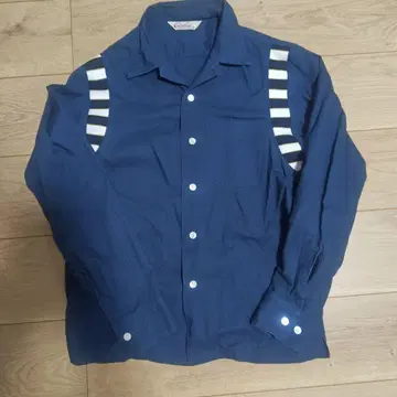 Calee 네이비 볼링 셔츠