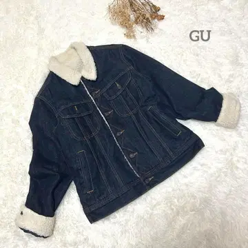 GU 데님 자켓 보아 따뜻한 트렌드 겨울 인기 겉옷 귀여운