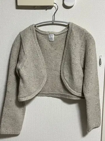 U by SPICK AND SPAN 혼색 숏 가디건 양모 알파카