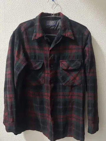 Pendleton 체크 무늬 플란넬 셔츠 M 사이즈 60s
