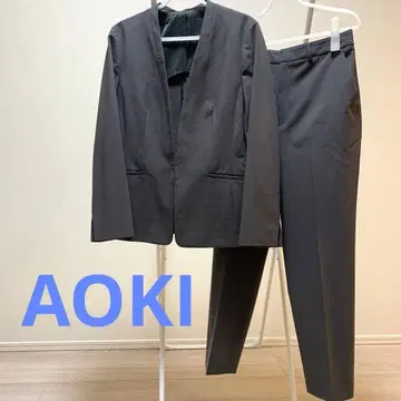 AOKI 아오키 그레이 팬츠 수트 셋업