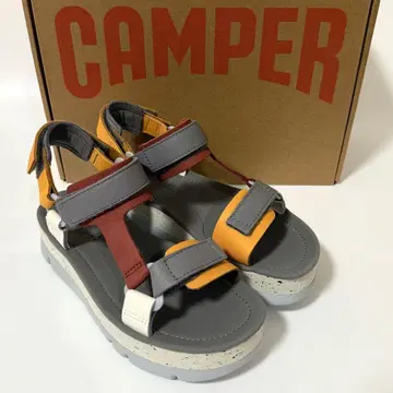 새상품 Camper Oruga Up 캠퍼 가죽 샌들 멀티 컬러
