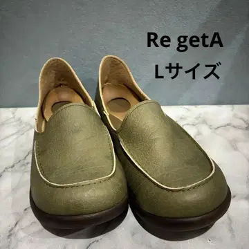 리게타 Re getA 올리브 그린 슬립온 플랫슈즈