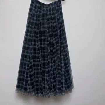TRANOI. 체크 튤 롱 스커트 F