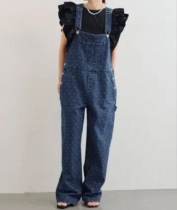 UBY SPICK&SPAN 도트 데님 오버롤