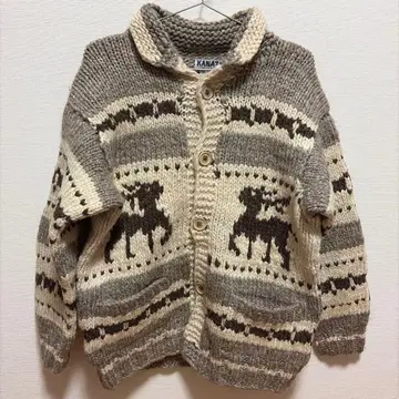 구제 의류 KANATA 울 카우친 캐나다제 가디건