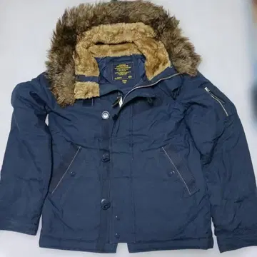 ALPHA사 후드, 인조 모피 부착 코트