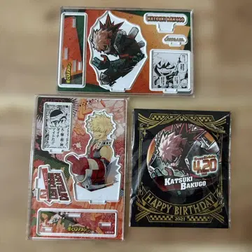 바쿠고 카츠키 생일 캔뱃지 디오라마 피규어