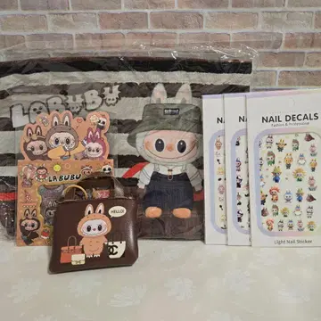 LABUBU 굿즈 세트 네일 씰 포함