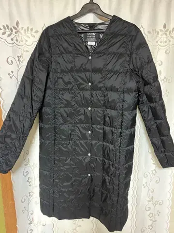 TAION 블랙 롱 다운 자켓