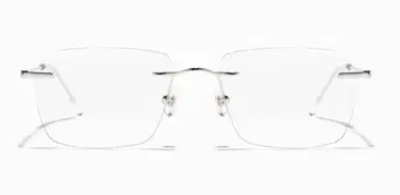 JINS R!M RIM Rimless 무테 안경 실버 도수 없음