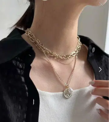Dou Dou 골드 레이어드 목걸이 코인 펜던트 포함