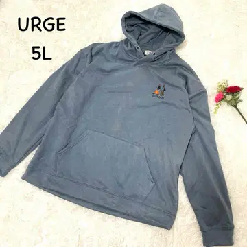 아지 [ 5L ] 후드 부착 캐주얼 후드티 캐릭터 자수 안감 기모