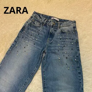 ZARA 데님 팬츠 큐빅 Y2k