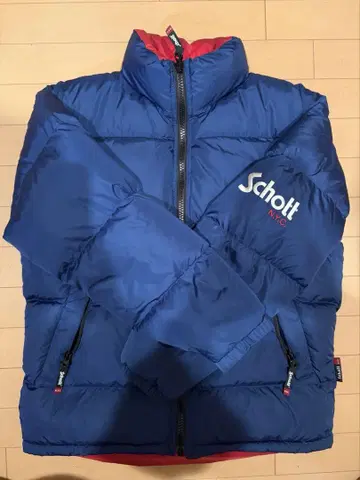 90s Schott 블루 네이비 다운 자켓 S 사이즈