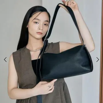 lepsim 인조 가죽 소프트 숄더 블랙
