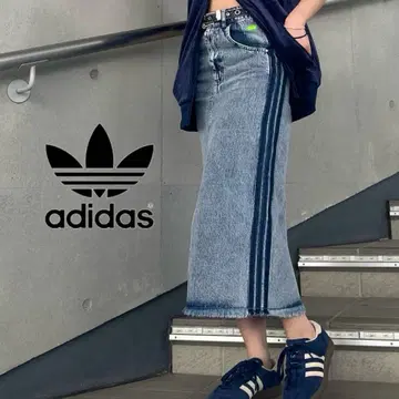 [ adidas ] KSENIASCHNAIDER 데님 맥시 스커트 M