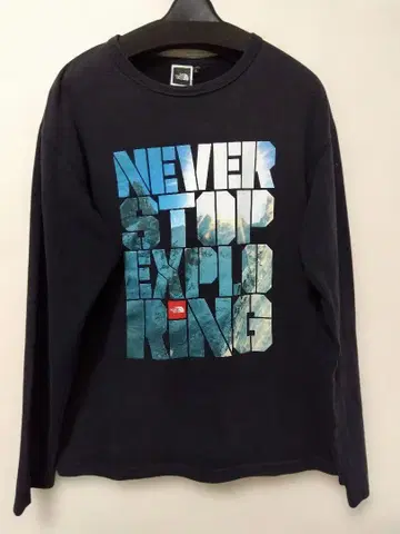 The North Face 블랙 롱 슬리브 T셔츠