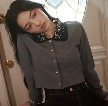 snidel 비쥬 컬러 니트 가디건