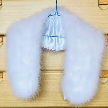 화이트 퍼 기모노 숄 퍼 숄