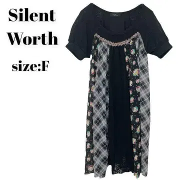 Silent Worth 원피스 무릎 기장 F 세련된 꽃무늬 안감 있음