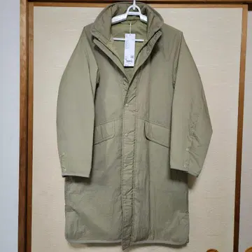 [택 포함 새상품] UNIQLO U 패디드 논퀼트 코트 그린 XS